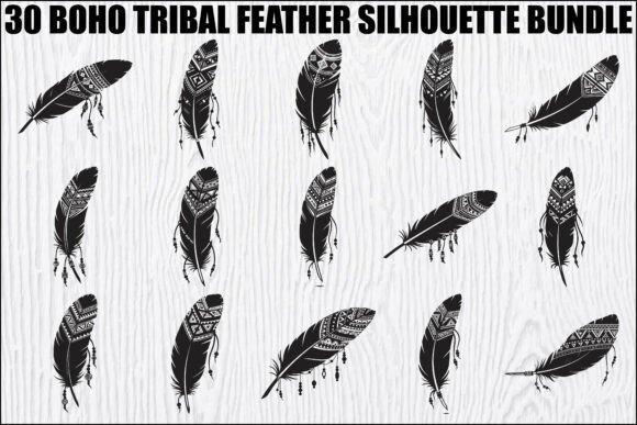 Boho Tribal Feather Bundle: Graphics and Illustrations for Brand Storytelling