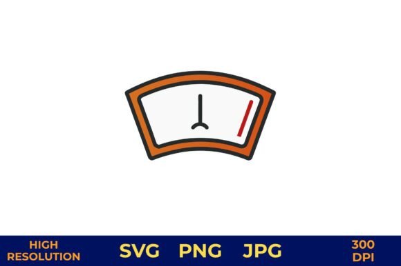 Car Dashboard Display Vector Icon Design for Graphics and Illustrations