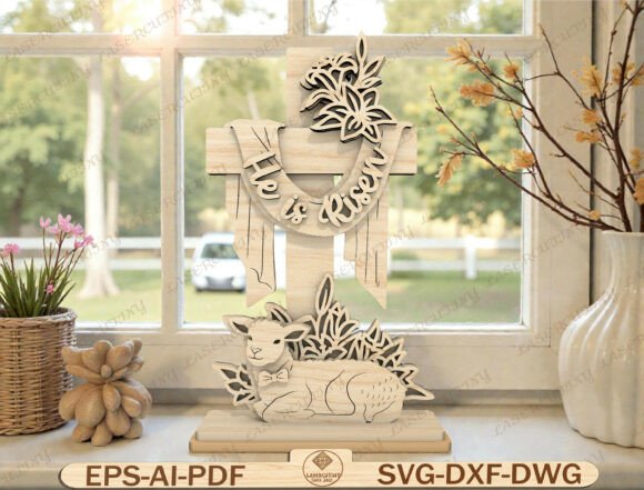 Christian Resurrection Stand Laser Cut Graphics & Graphic Templates