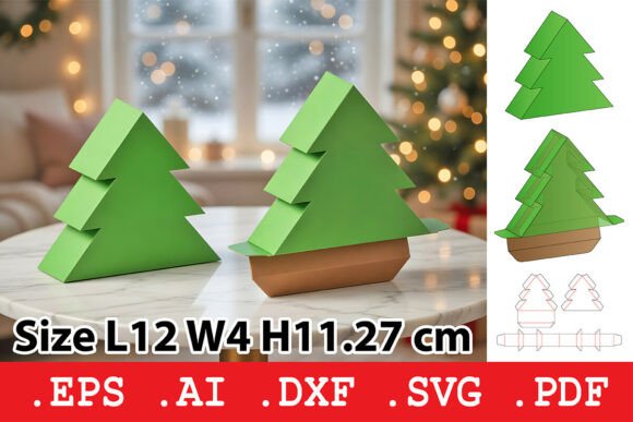 Christmas Tree Gift Box Graphics for Boxes Amp