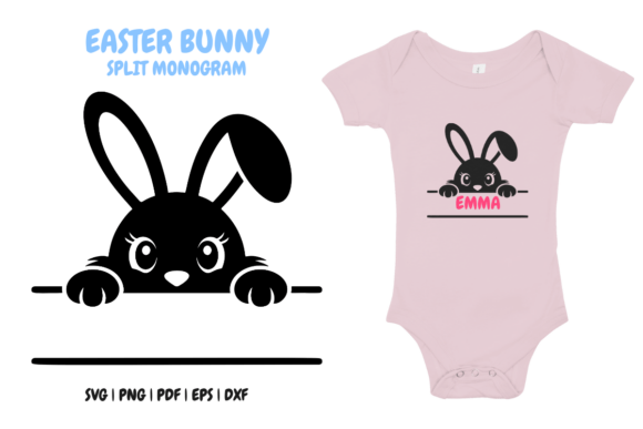 Easter Bunny Split Monogram SVG Frame Review