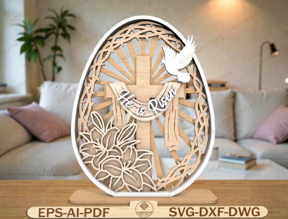 Easter Cross Egg Laser Cut File Review