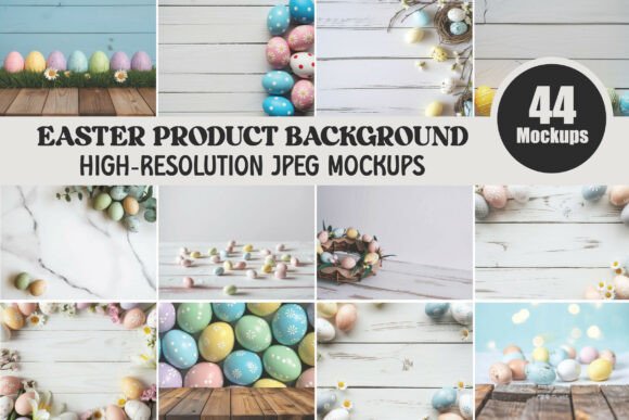 Easter Product Background Mockups Bundle: Essential Graphics for Publishers