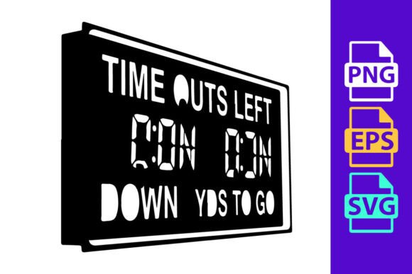Electronic Scoreboard Display for Sports Graphics and Illustrations