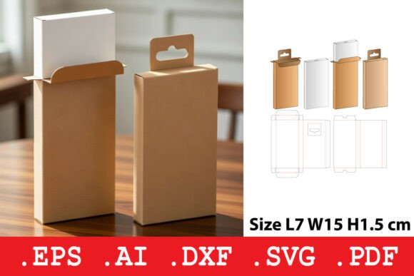 Hanging Slim Retail Product Box Graphics in Boxes Amp