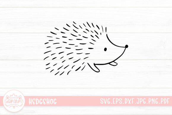 Hedgehog Doodle Outline SVG Cut File Graphics and Crafts