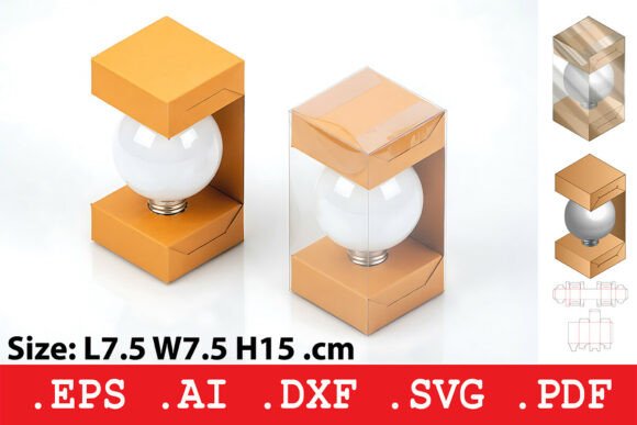 Light Bulb Display Box with Protective S Graphics