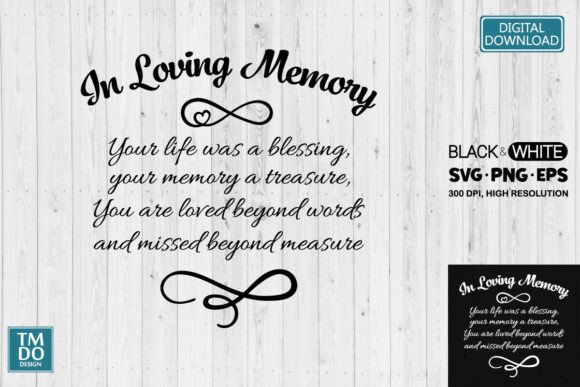 Memorial Poem, in Loving Memory SVG, Rip Graphics and Crafts