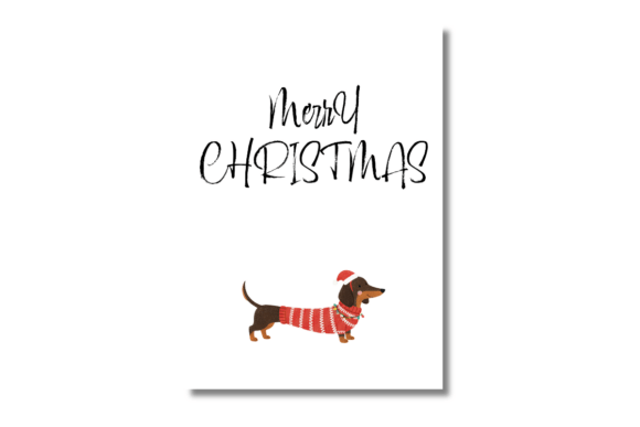 Merry Christmas Dachshund Png Svg Graphics for Holiday Crafts