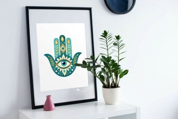 Mystic Hamsa Hand with Evil Eye PNG Graphics and Graphic Templates Review