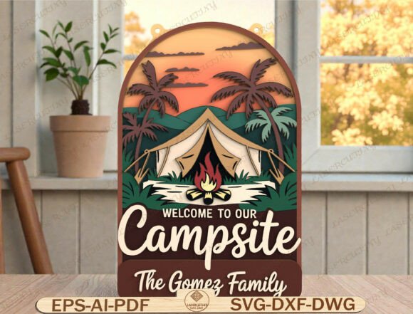Personalized Tropical Campsite Sign SVG Graphics Review