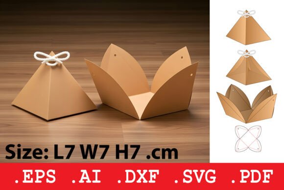 Pyramid Petal Tie Gift Box Graphics and Boxes Amp Review