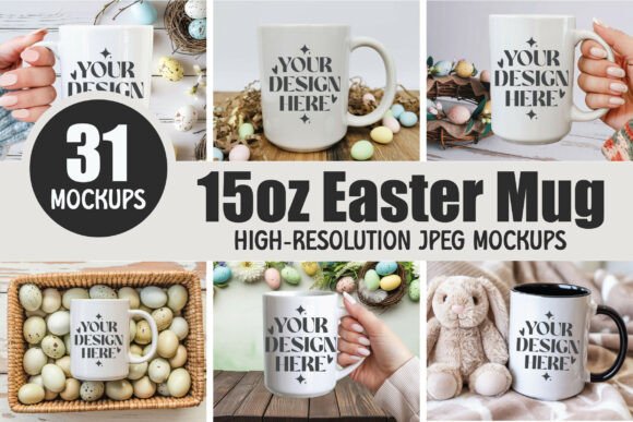 Review: 15oz Easter Mug Mockup Bundle Graphics & Product Mockups