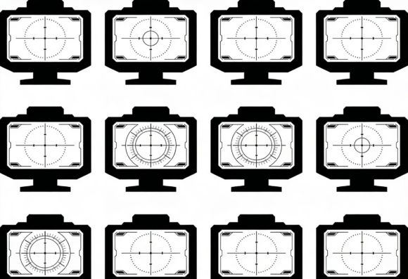 Sci Fi HUD Display Target Reticle Graphics for Crafts