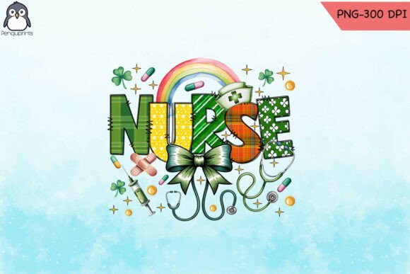 St. Patricks Day Nurse Coquette PNG Graphics and Crafts