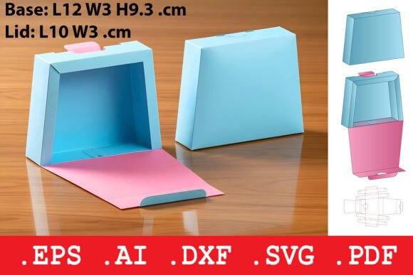 Trapezoid Flip Open Display Box for Graphics & Crafts